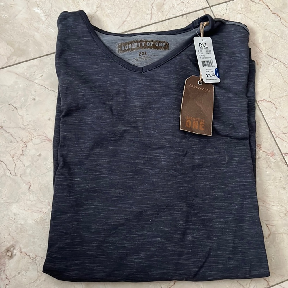 Society of One Blue Men’s Shirt in Size XL - with TAGS